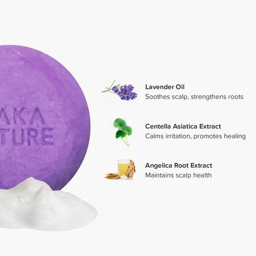 Maka Nature Lavender Shampoo Bar - Moisturizing Vegan Solid Shampoo for Normal to Dry Hair | Eco-Friendly 3.35 oz