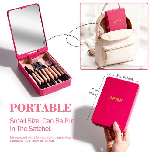 JPNK Eyebrow Trimmer Kit, 8 in 1 Scissors Professional Eyebrow Grooming Set for Women and Men with 5X Magnifying Mirror