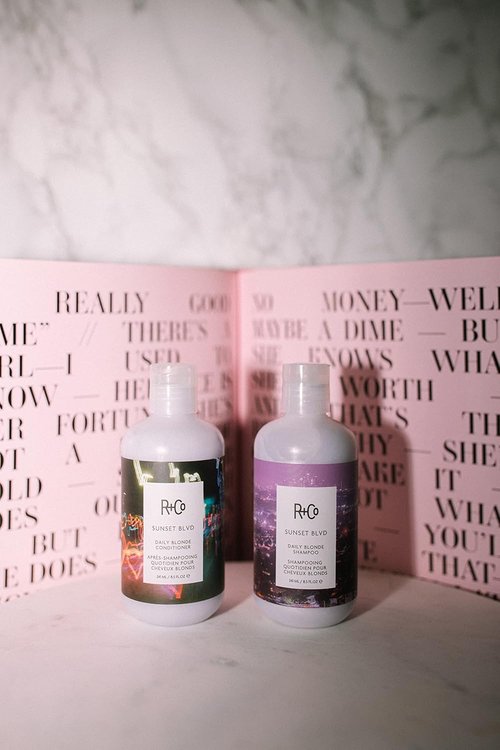 R+Co Sunset Blvd Daily Blonde Shampoo & Conditioner Duo - 8.5 Fl Oz Set for Radiant Hair