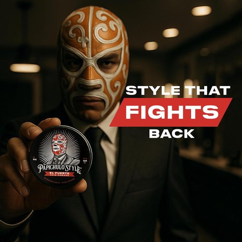 Papichulo Style Deluxe Pomade “El Fuerte” - Strong Hold & High Shine, Water-Based, 4 oz