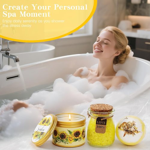 Valentine Day Gift for Her Basket,10pcs Self-Care Spa Get Well Soon Gift Box, Relaxation Gift Basket for Mom Wife Friends, Birthday Sunshine Gifts for Women Who Have Everything