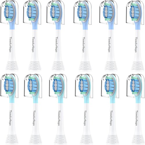 Philips Sonicare Replacement Toothbrush Heads - C3, A3, 4100 Compatible - 12 Pack for Superior Clean