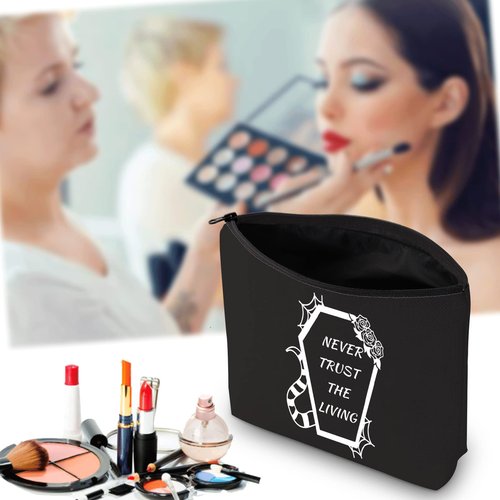 JXGZSO Ghost Movie Gift Horror Movie Cosmetic Bag Halloween Ghost Makeup Bag Never Trust The Living Cosmetic Bag (Never Trust The Living b)