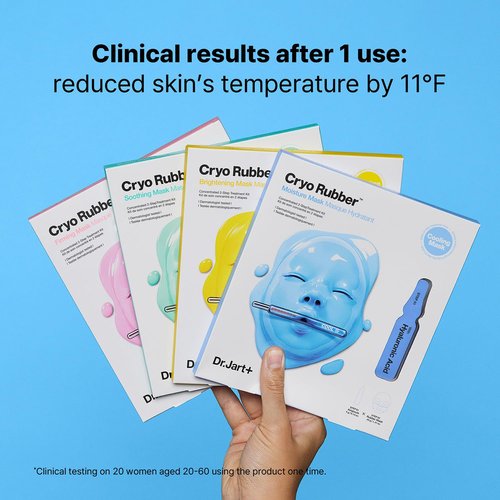 Dr.Jart+ Cryo Rubber Brightening Korean Face Mask with Niacinamide| Korean Skin Care | Travel Size (Pack of 2)