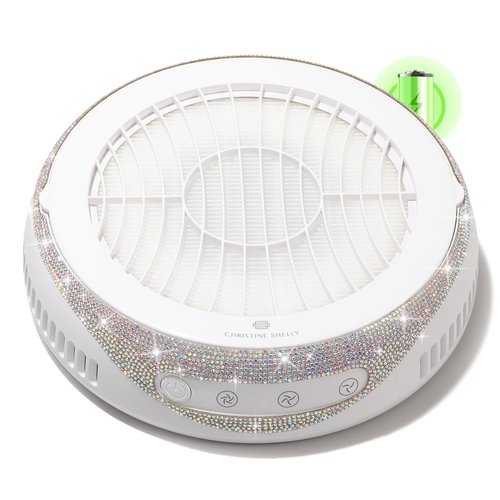 CHRISTINE SHELLY Nail Dust Collector, Cordless Dust Collector Nail Tech, Powerful Vacuum Fan Vent Dust Collector Extractor Dust Suction Machine for Acrylic Nails Polishing, Low Noise, Nail Salon&Home