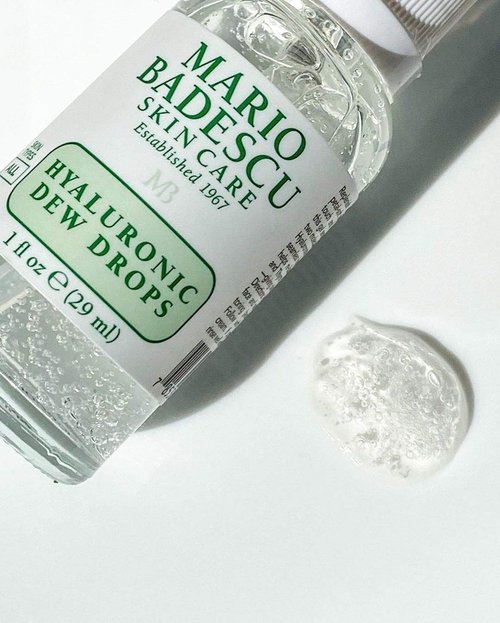 Mario Badescu Hyaluronic Dew Drops - Hydrating Gel-Serum for All Skin Types | 1 Fl Oz with Niacinamide & Botanical Extracts