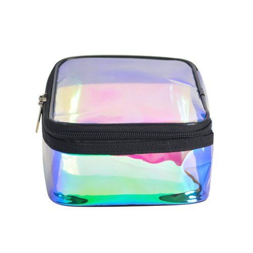 Jula Vance Iridescent TPU Travel Cosmetic Makeup Bag Holographic Clear Makeup Kit Organizer Pouch Waterproof Toiletry Organizer Case