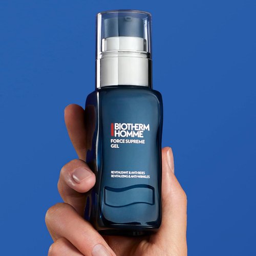 Biotherm Force Supreme Gel - Revitalizing Anti-Aging Gel Cream for Men | Pro-Xylane & Blue Algae