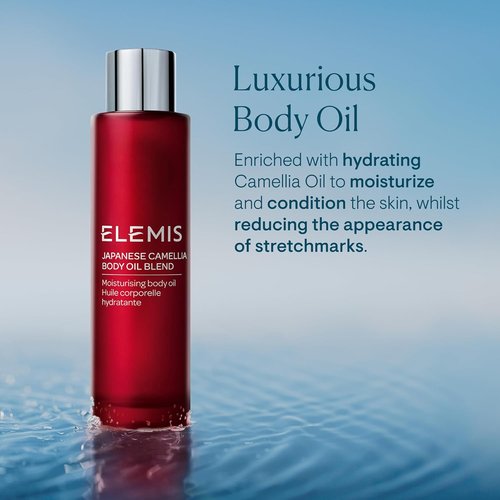 ELEMIS Japanese Camellia Body Oil Blend - Luxuriously Lightweight Nourishing Oil for Stretch Marks | 100 mL