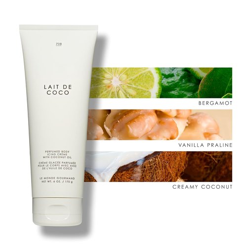 Le Monde Gourmand Lait De Coco Body Icing Crème - 6 Fl Oz | Vanilla & Praline Scented Moisturizer