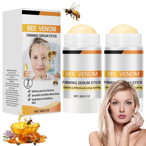 Bee Venom Firming Serum Stick, 2PCS Anti-Aging Face Cream, Lifts and Tightens the Skin, Hydrating, Lifting & Restoring Skin Elasticity, Bee Venom Body Tightening Cream for Women & Men