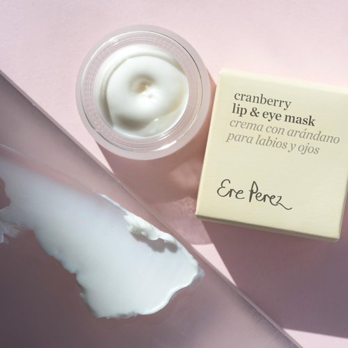 Ere Perez - Natural Cranberry Lip + Eye Mask | Moisturize, Hydryate, Protect, Renew | Green Tea, Lactic Acid, Cucumber, Resveratrol | Vegan, Cruelty-Free, Clean Beauty (.35 oz | 10 g)