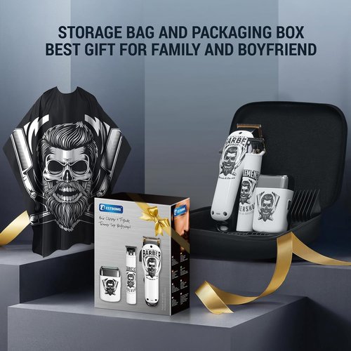 BESTBOMG® Hair Clippers for Men - Professional Beard Trimmer Kit with Ceramic T-Blade | Perfect for Barbers & Gifts