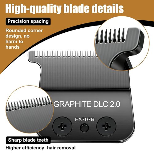 BaByliss Pro Replacement Blade - DLC 2.0 Compatible with FX787 & FX726 Hair Trimmers | Black