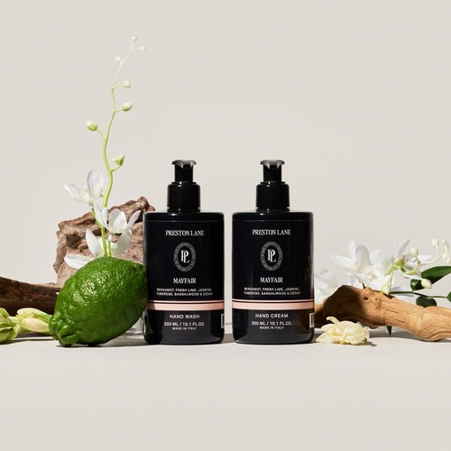 Preston Lane Hand Soap & Lotion Set, Mayfair Scent – Hydrating Hand Wash and Moisturizing Hand Cream Duo | Clean Ingredients, Vegan & Cruelty Free Bathroom and Kitchen Essentials Gift Set
