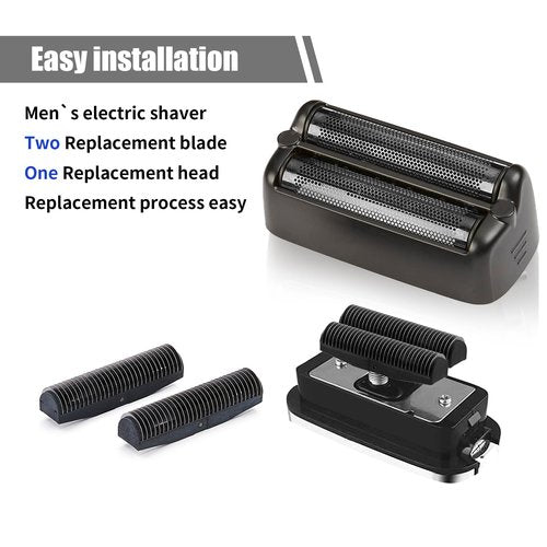 Shaver Replacement Foil and Cutter，Compatible with BaBylissPRO FXONE BlackFX Double Foil Stick Shaver，Black