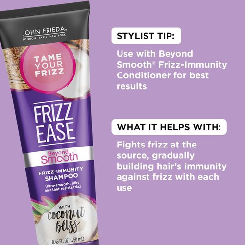 John Frieda Frizz-Immunity Shampoo - Anti-Frizz & Humidity Control with Pure Coconut Oil, 8.45 Ounces