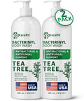 KERAPIL Bacterinyl Tea Tree Oil Body Wash - Antibacterial & Antifungal Support for Ringworm, Body Odors, Athlete’s Foot & Acne, Helps Soothe Itchy, Dry Skin - Made in USA (16 fl oz x 2)