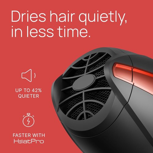 TREZORO Professional Hair Dryer - 2000W Ionic Ceramic Tourmaline Technology | Fast, Quiet Drying with 3 Heat & 2 Speed Settings, Black