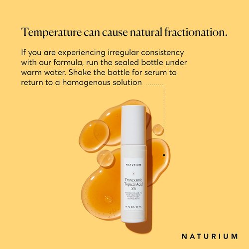 Naturium Tranexamic Topical Acid 5% - Brightening Face & Skin Care with Kojic Acid, 1 oz