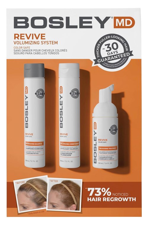 BosleyMD BosRevive Hair Care Kit - Color-Safe Solution for Thinning Hair | 30-Day Starter Size with Biotin & Botanical Extracts