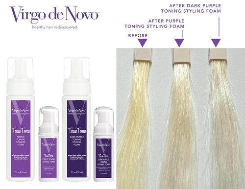 True Tone Dark Purple Toning Foam - Brightens Blondes & Eliminates Brassy Tones - 1.7 oz
