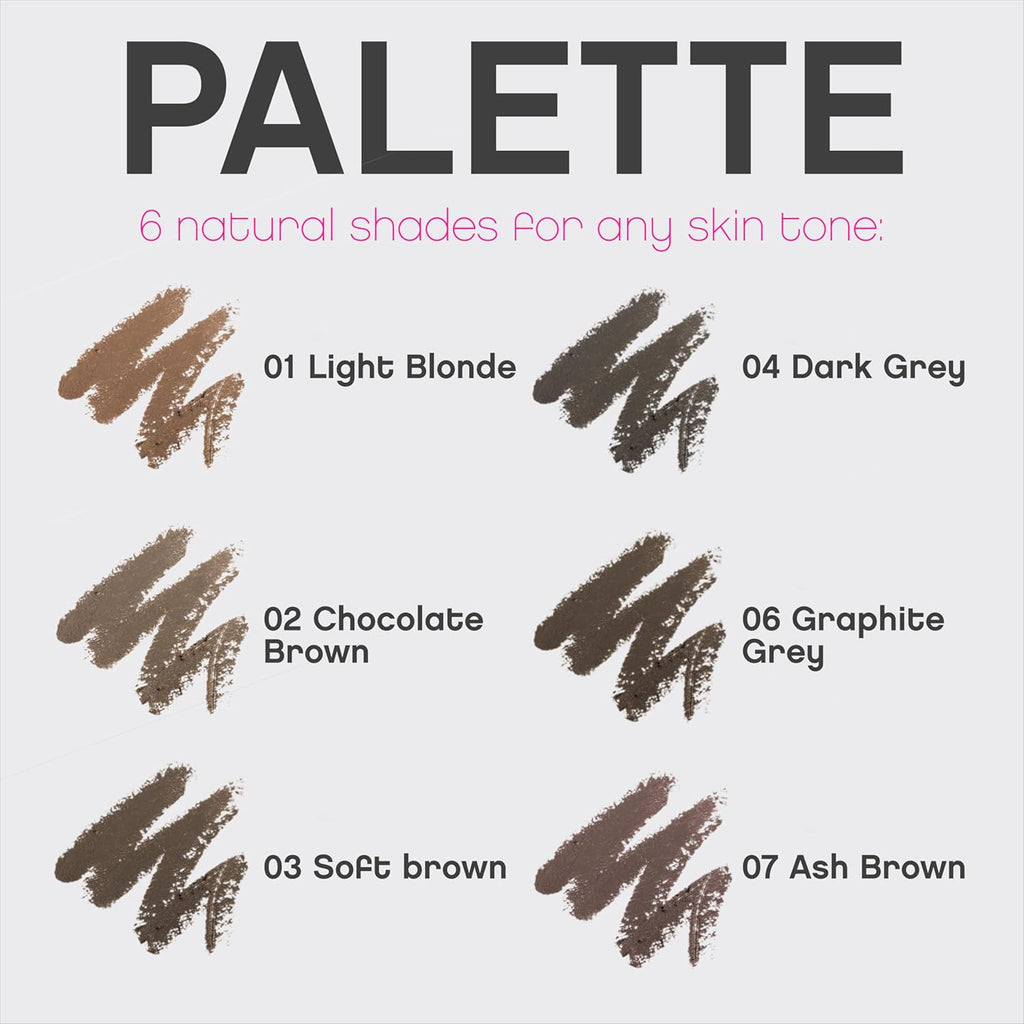 Vivienne Sabó Brow Arcade Eyebrow Pencil - Micro Definer with Brush for Cool Tones | Longwear Smudge-Proof, Shade 07 Ash Brown, 0.035 oz