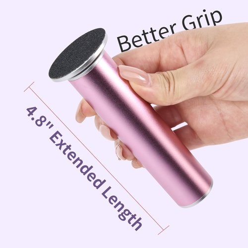 FancyJun Electric Foot Callus Remover with 120pcs Sandpaper Discs(3 Sizes), Professional 800RPM Aluminum 4.8 Inches Callus Remover for Feet, Stepless Speed Control for Dead Skin (Purple)