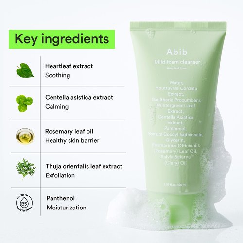 Abib Mild Foam Cleanser Heartleaf Foam 5.07 fl.oz