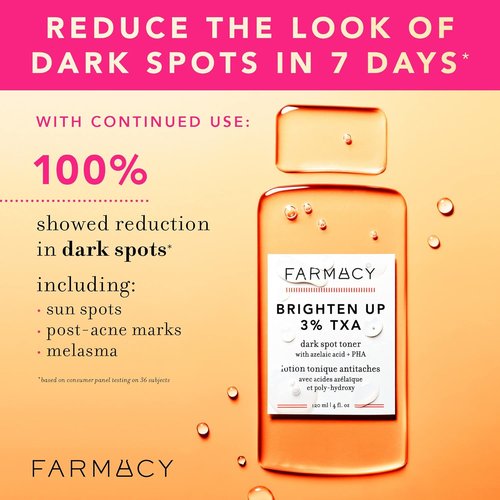 Farmacy 3% TXA Brightening Toner - Dark Spot Corrector with Azelaic Acid & Tranexamic Acid | 10ml Exfoliating Glow Enhancer
