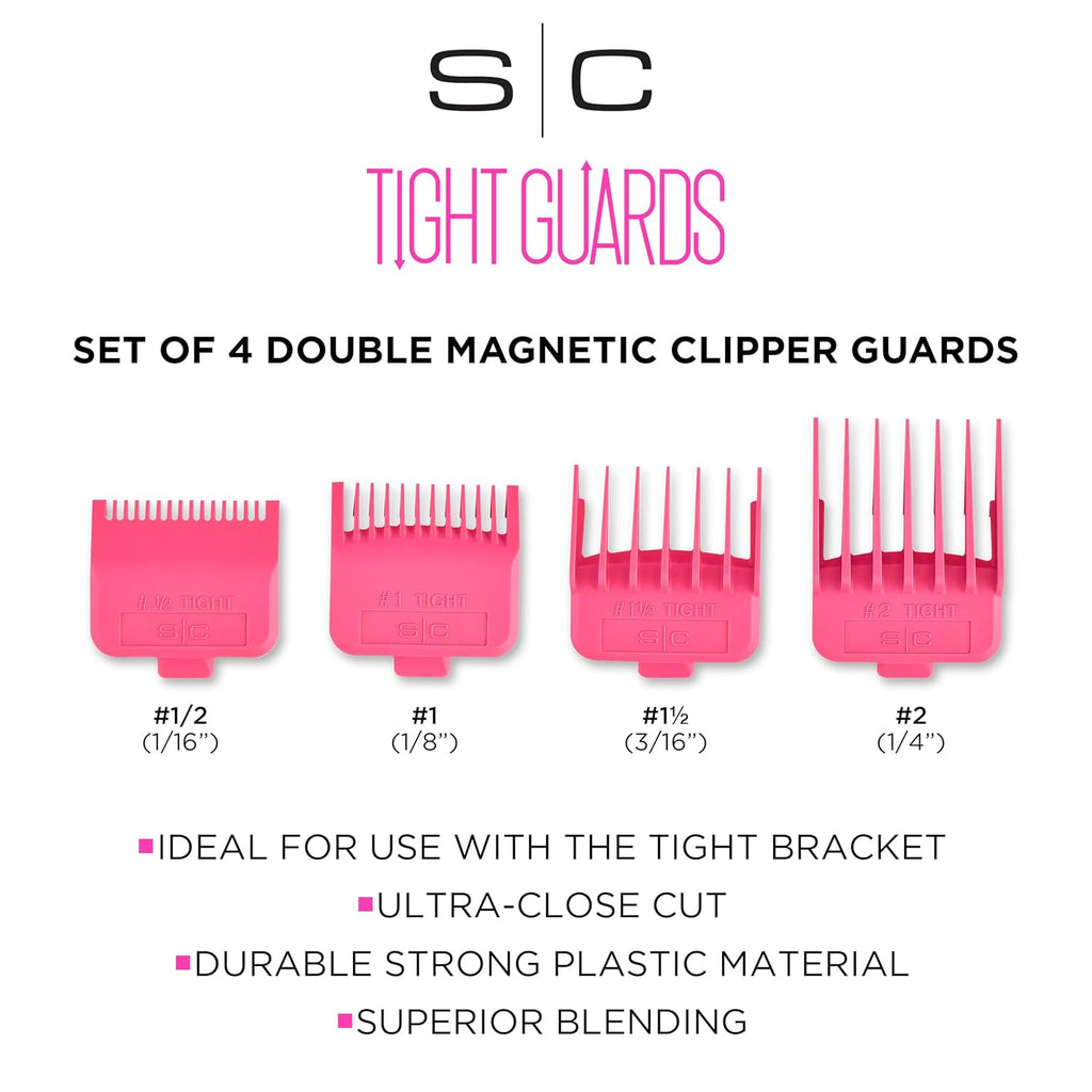 Stylecraft Professional Dub Hair Clipper Guards - Premium Neodymium, 8 Pack for Precision Cutting