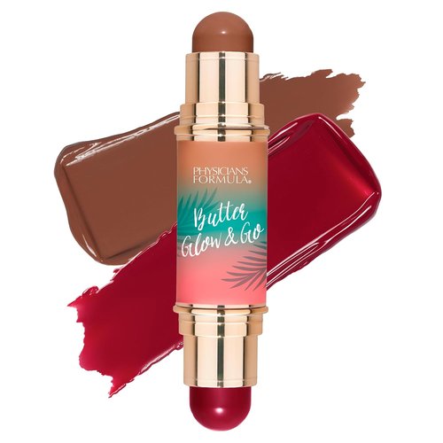 Physicians Formula Butter Glow & Go Multiuse Stick - Ultra-Creamy Murumuru Butter Formula | Radiant Beach Bum Plum Finish