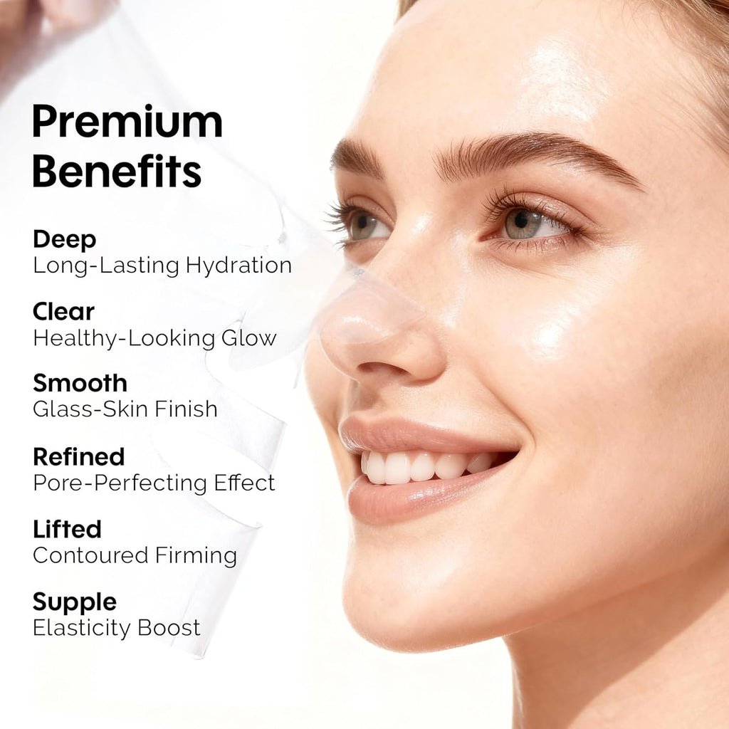 ZealSea Bio Collagen Hydrogel Face Mask - Overnight Jelly Gel for Deep Hydration & Pore Care | 4 Pack