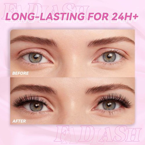 FADLASH Magnetic Eyelashes with Applicator Natural Look Magnetic Lashes Reusable 2 Pairs False Eyelashes Kit Easy to Wear and Remove (806+B7)