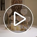 Gold Crystal Candle Holders Set of 3 - 4-inch Crystal Ball Centerpieces with Variation 8.3