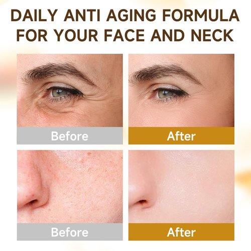 Deep Retinol Collagen Capsule Cream - Retinol Cream for Face Anti Aging Day and Night Golden Capsule Face Moisturizer with Hyaluronic Acid for All Skin, Firming, Wrinkles