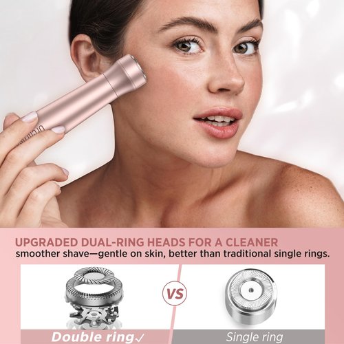 Orchrose Electric Razor for Women Body: Rechargeable Painless Electric Shaver for Bikini Face Body Legs Underarms
