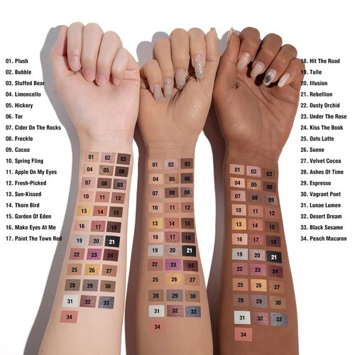 FOCALLURE Eyeshadow Stick - No Crease Creamy Formula | Matte & Shimmer, Smudge-Proof, Paint The Town Red