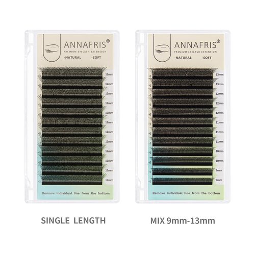 ANNAFRIS 5D Premade Fan W Shape Eyelash Extensions 0.07 L Curl 9-13mm Mix Volume Self Fanning False Lashes Makeup Supplies Professional Use Lash Extension(0.07 L, 9-13mm Mix)