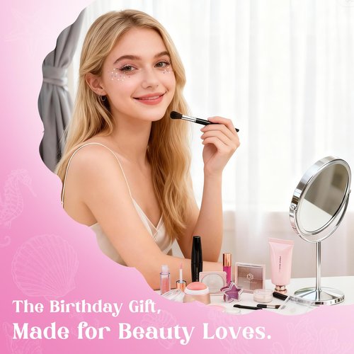 Color Nymph Makeup Kit for Girl, Birthday Gift for Teen Girls, 24Pcs Birthday Advent Calendar for Teenager Girls #Pink