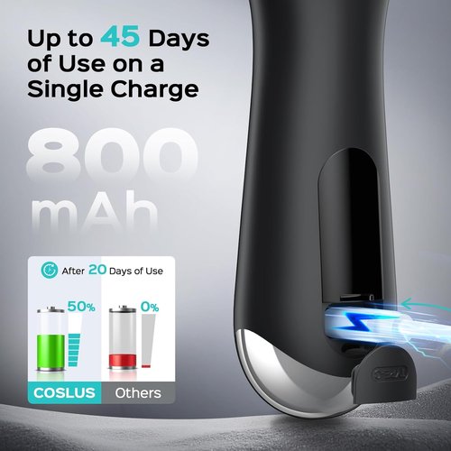 COSLUS FBS03 Facial Cleansing Brush - 2-in-1 Spin & Vibration Silicone Exfoliator | Waterproof Electric Face Scrubber for All Skin Types