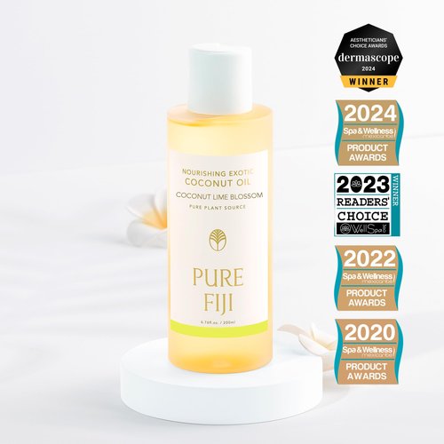 PURE FIJI Nourishing Exotic Coconut Body Oil, Coconut Lime Blossom (7.7 fl oz/230ml)