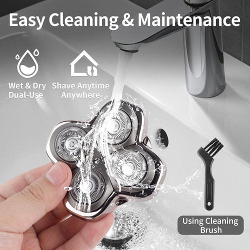 Replacement Head Compatible with Pitbulls Gold PRO GX5,Silver PRO SX5,Palm MX5,Platinum PRO PX5,Bull-Dog Razor - Hypoallergenic Stainless Steel Shaver Replacement - Compatible with All Skul Shaver