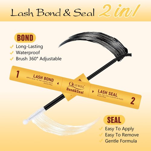 QUEWEL Lash Clusters 320Pcs Cluster Lashes 50D D Curl Lash Cluster Eyelash Extensions Mix9-16mm Individual Eyelashes Clusters Wispy Lash Clusters Thin Band Soft to Use at Home(50D D Mix9-16)