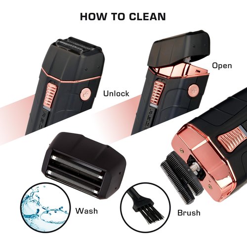 RED Pro Titanium Foil Shaver Cord/Cordless Shaver for Men, Powerful Electric Razor USB-C Rechargeable, Up to 170 Minutes of Run Time, Quiet, Durable and Portable (Matte Black)