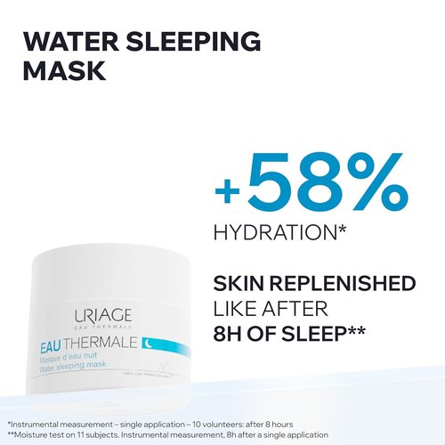 Uriage Water Sleeping Mask - Hydrating Night Mask with Hyaluronic Acid & Edelweiss | 50 mL/1.69 Oz