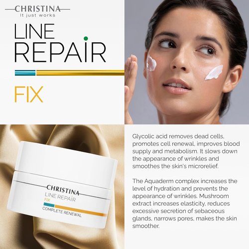 Christina Line Repair Complete Renewal Cream - Anti-Aging AHA Face Cream with Glycolic Acid | 50ml