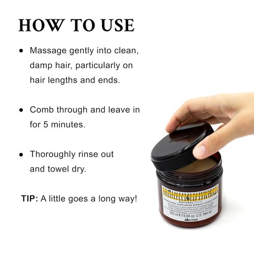 Davines Naturaltech Nourishing Conditioner | Hydrating & Restructuring for Dry Hair - 8.45 Fl Oz