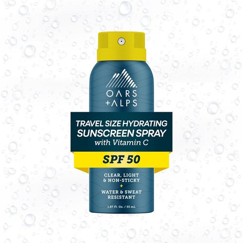 Oars + Alps SPF 50 Sunscreen Spray - Fast-Absorbing, Lightweight & Water-Resistant, Reef Safe