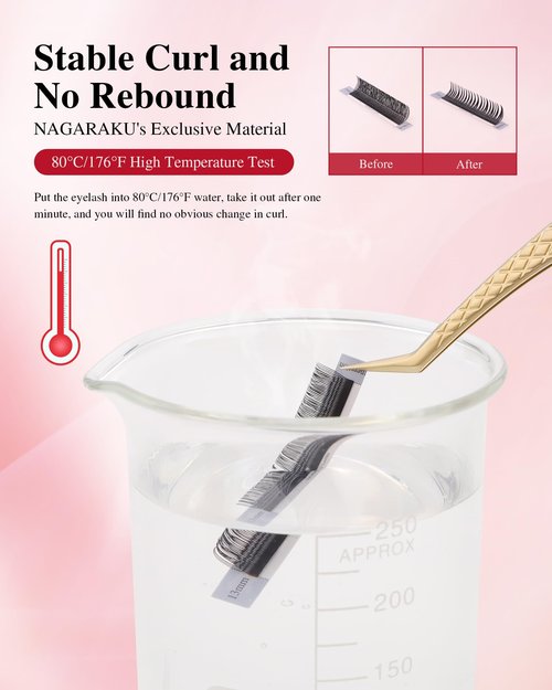 NAGARAKU U Eyelash Extensions Supplies 2D UU Lash Easy Fan Russian Volume Crisscross Eyelashes Handwoven U Shaped Mesh Wispy Clusters 12 Rows Eye Lashes Matte Black - 0.07C Curl 8-15 Mix